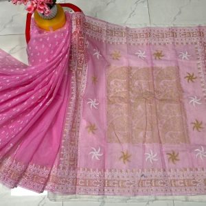 হাফ সিল্ক ব্লক প্রিন্ট শাড়ি কালেকশন