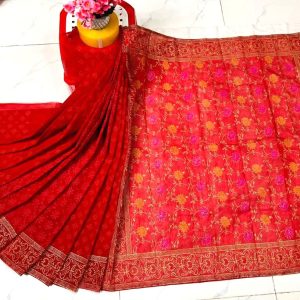 হাফ সিল্ক ব্লক প্রিন্ট শাড়ি কালেকশন