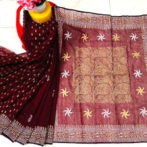 হাফ সিল্ক ব্লক প্রিন্ট শাড়ি কালেকশন