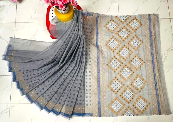 হাফ সিল্ক ব্লক প্রিন্ট শাড়ি কালেকশন