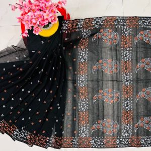 হাফ সিল্ক ব্লক প্রিন্ট শাড়ি কালেকশন