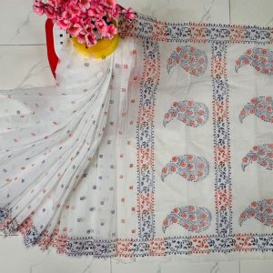 হাফ সিল্ক ব্লক প্রিন্ট শাড়ি কালেকশন