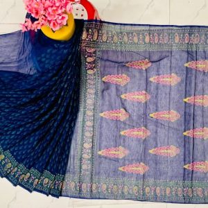 হাফ সিল্ক ব্লক প্রিন্ট শাড়ি কালেকশন
