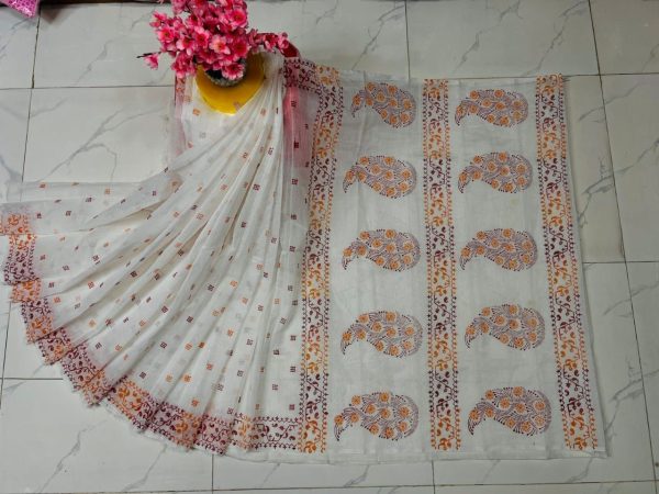 হাফ সিল্ক ব্লক প্রিন্ট শাড়ি কালেকশন