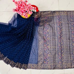 হাফ সিল্ক ব্লক প্রিন্ট শাড়ি কালেকশন