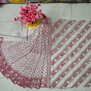 হাফ সিল্ক ব্লক প্রিন্ট শাড়ি কালেকশন