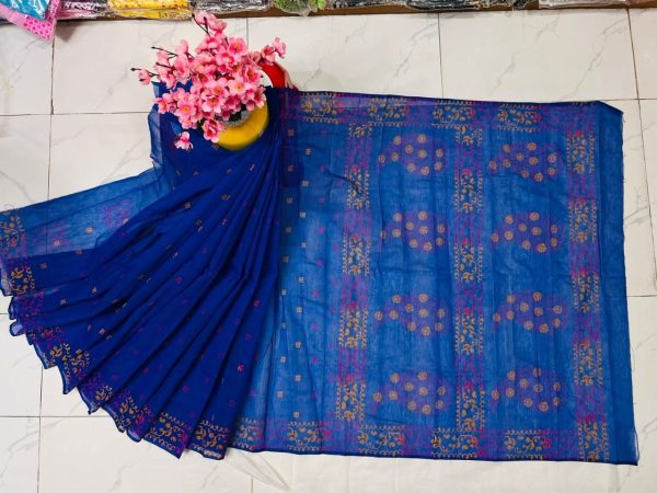 হাফ সিল্ক ব্লক প্রিন্ট শাড়ি কালেকশন