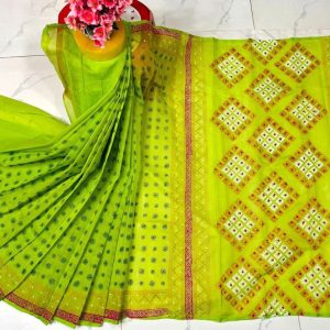 হাফ সিল্ক ব্লক প্রিন্ট শাড়ি কালেকশন
