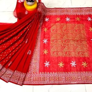 হাফ সিল্ক ব্লক প্রিন্ট শাড়ি কালেকশন
