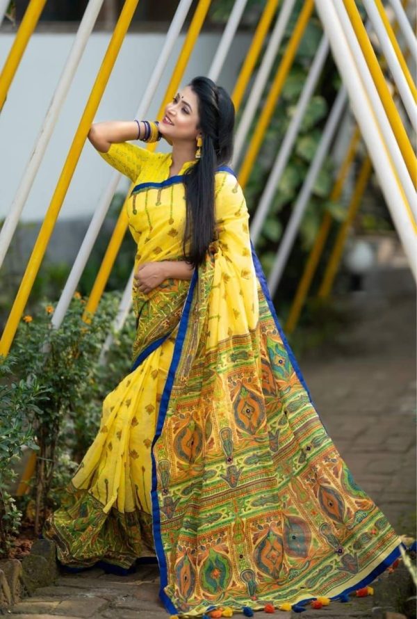 হাফ সিল্ক শাড়ি