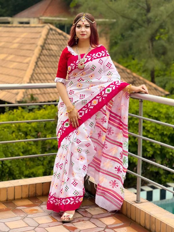 হাফ সিল্ক শাড়ি