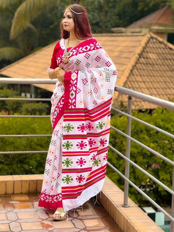 হাফ সিল্ক শাড়ি - Image 3