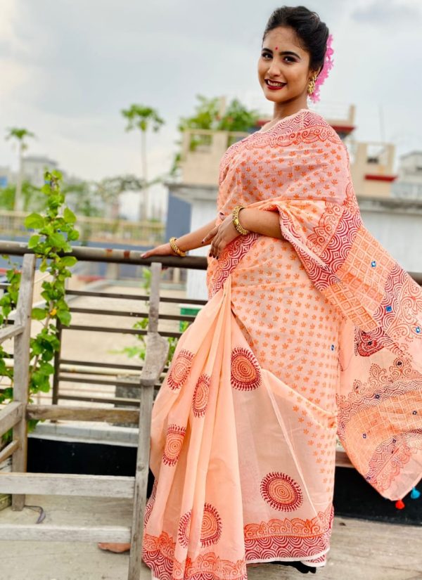 হাফ সিল্ক শাড়ি - Image 3