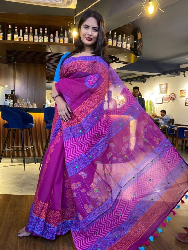 হাফ সিল্ক শাড়ি