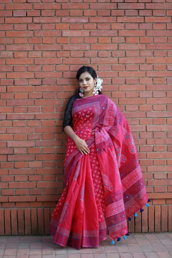 হাফ সিল্ক শাড়ি