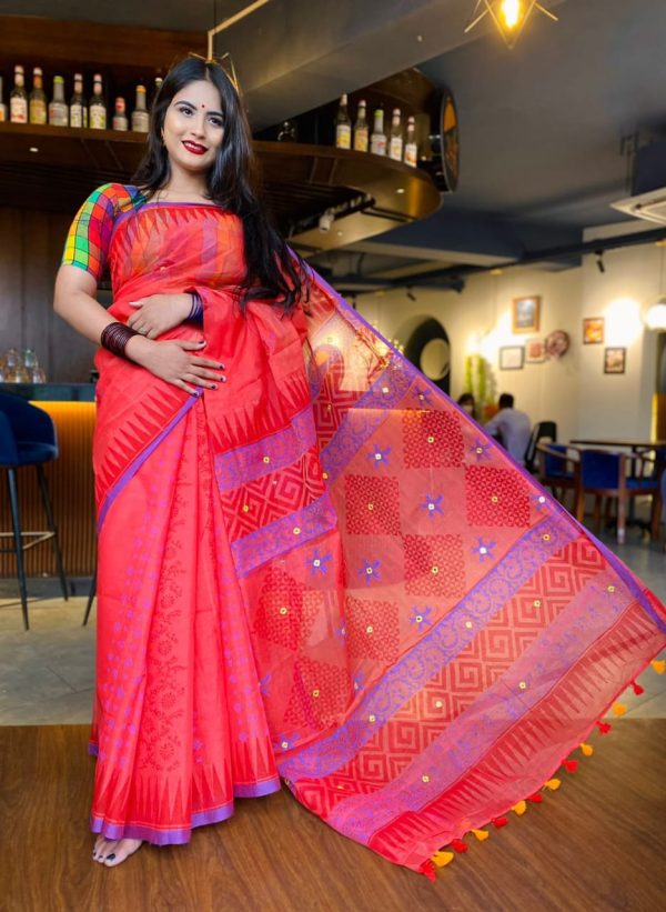 হাফ সিল্ক শাড়ি