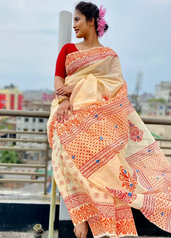 হাফ সিল্ক শাড়ি