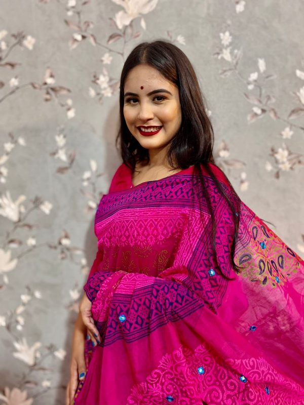 হাফ সিল্ক শাড়ি