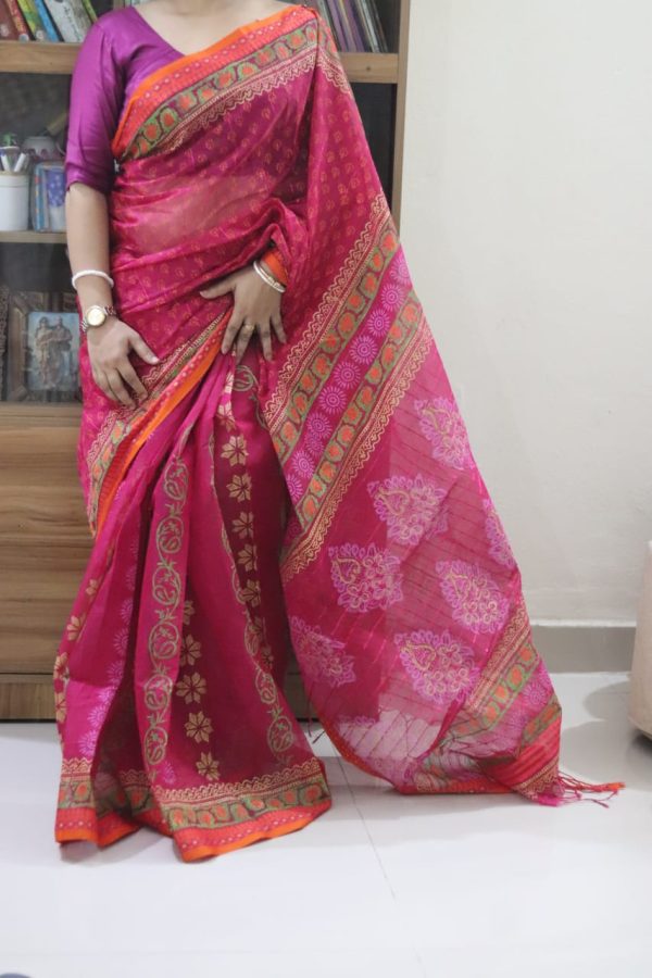 হাফ সিল্ক শাড়ি