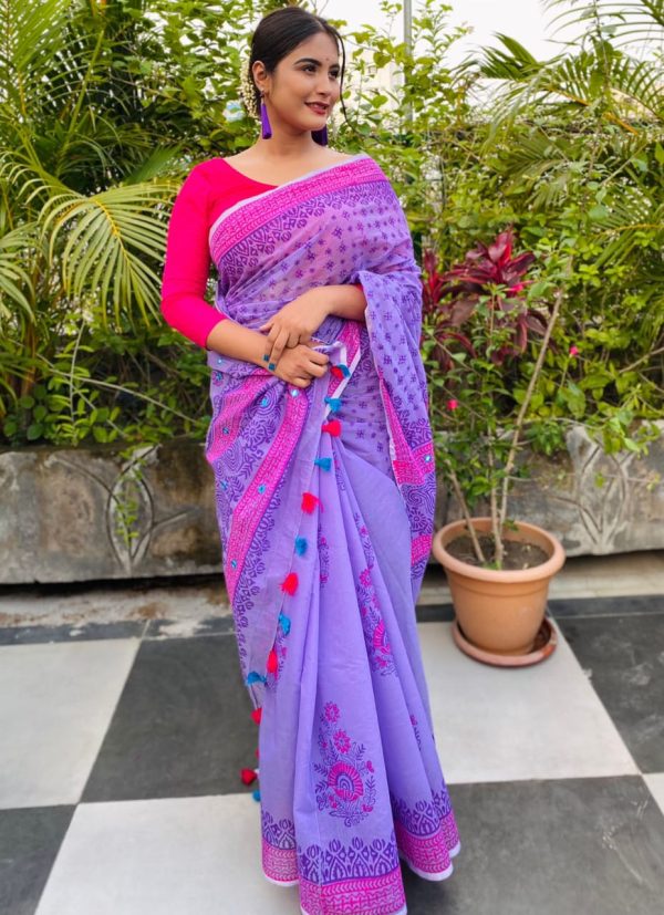 হাফ সিল্ক শাড়ি