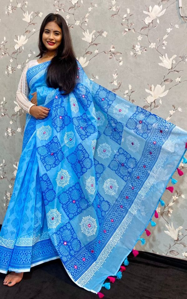 হাফ সিল্ক শাড়ি