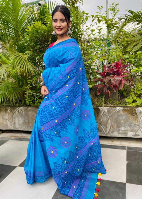 হাফ সিল্ক শাড়ি