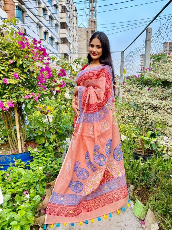 হাফ সিল্ক শাড়ি