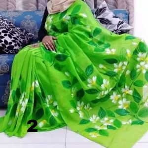 হ্যান্ড প্রিন্ট শাড়ি