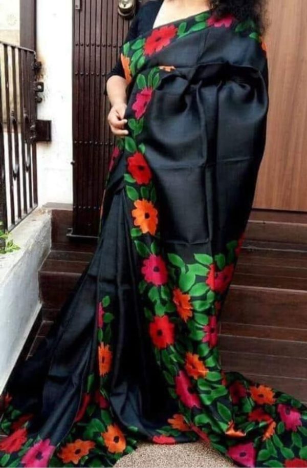 হ্যান্ড প্রিন্ট শাড়ি