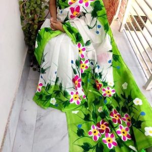 হ্যান্ড প্রিন্ট শাড়ি