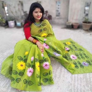হ্যান্ড প্রিন্ট শাড়ি