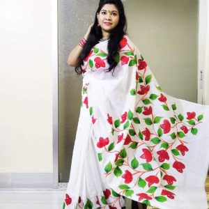 হ্যান্ড প্রিন্ট শাড়ি
