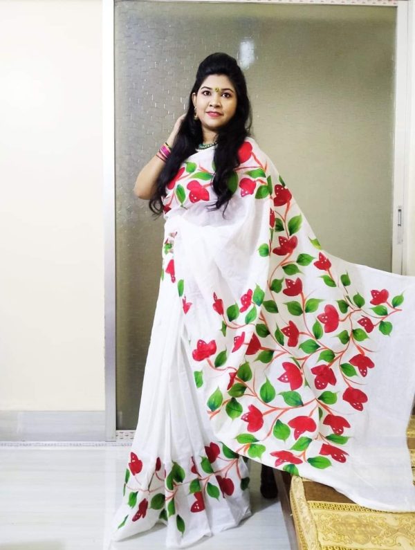 হ্যান্ড প্রিন্ট শাড়ি