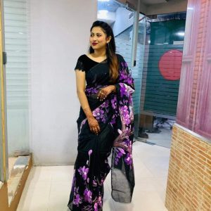 হ্যান্ড প্রিন্ট শাড়ি