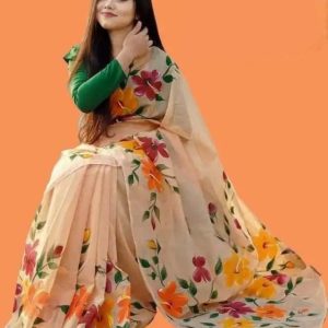 হ্যান্ড প্রিন্ট শাড়ি