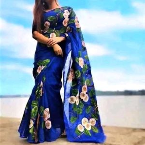 হ্যান্ড প্রিন্ট শাড়ি