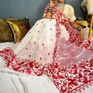 💥প্রিমিয়াম কোয়ালিটর হাফ সিল্ক শাড়ি💥