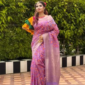 💥প্রিমিয়াম কোয়ালিটর হাফ সিল্ক শাড়ি💥