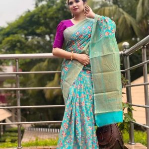 💥প্রিমিয়াম কোয়ালিটর হাফ সিল্ক শাড়ি💥