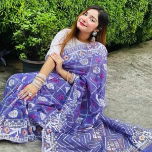 💥প্রিমিয়াম কোয়ালিটর হাফ সিল্ক শাড়ি💥