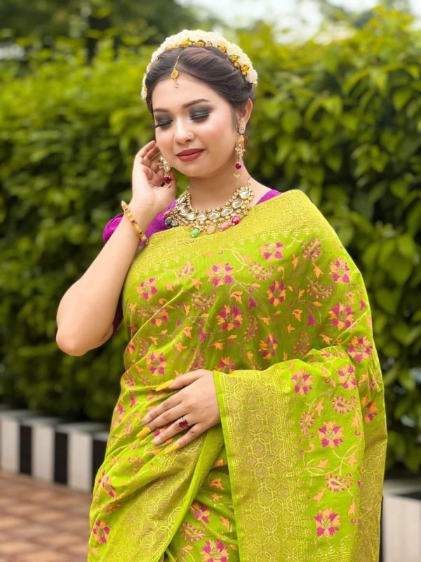 💥প্রিমিয়াম কোয়ালিটর হাফ সিল্ক শাড়ি💥