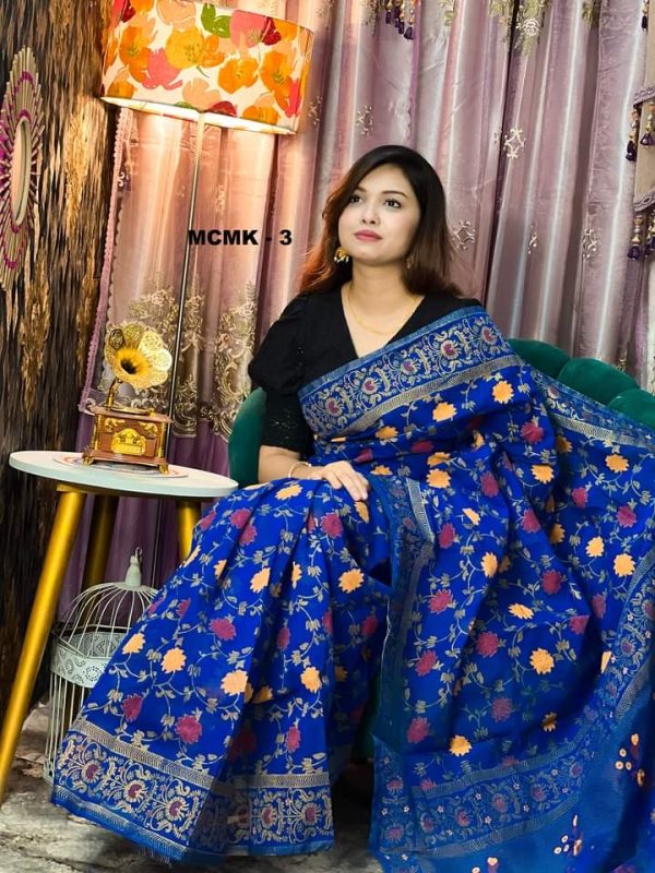 💥প্রিমিয়াম কোয়ালিটর হাফ সিল্ক শাড়ি💥