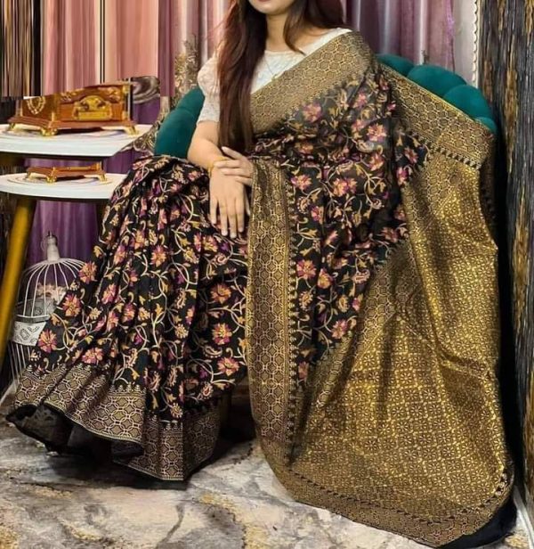 💥প্রিমিয়াম কোয়ালিটর হাফ সিল্ক শাড়ি💥