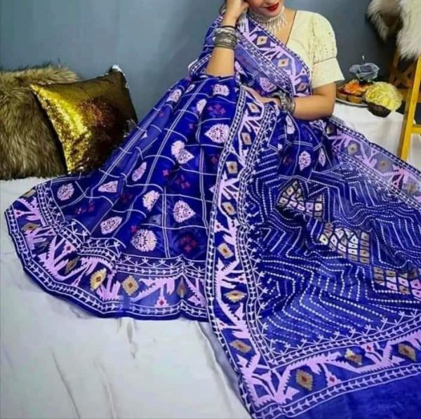 💥প্রিমিয়াম কোয়ালিটর হাফ সিল্ক শাড়ি💥