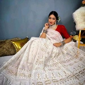 💥প্রিমিয়াম কোয়ালিটর হাফ সিল্ক শাড়ি💥