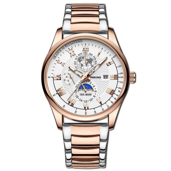 Binbon Business Belt Watch, Men's Quartz Watch - Image 4