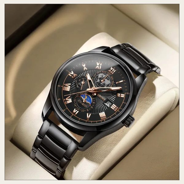 Binbon Business Belt Watch, Men's Quartz Watch - Image 3