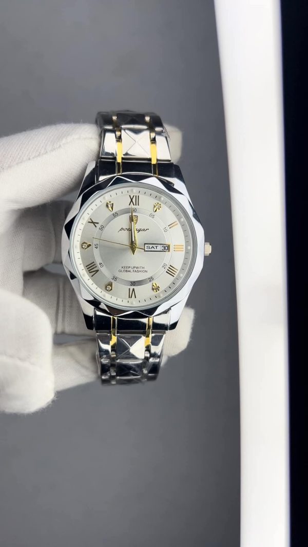NEW POEDAGAR 615 Quartz Stainless Steel Watch For Men