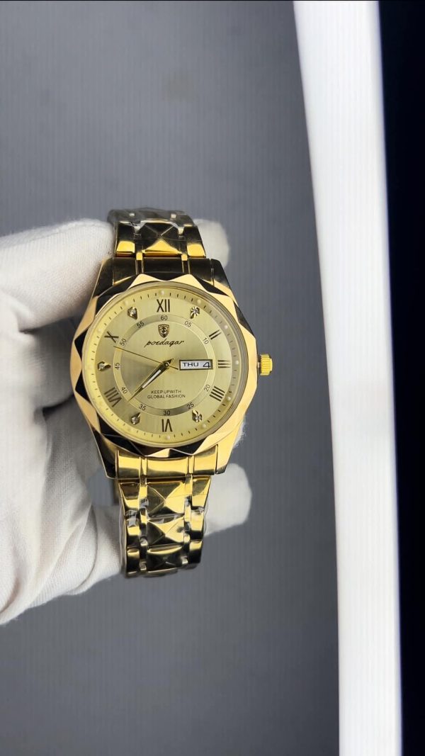 NEW POEDAGAR 615 Quartz Stainless Steel Watch For Men