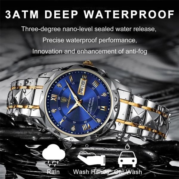 POEDAGAR 615 Diamond Cut Watch For Men - Image 3